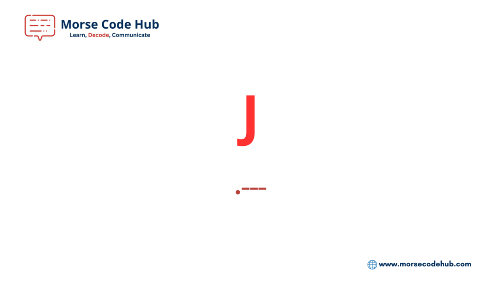 J in Morse Code