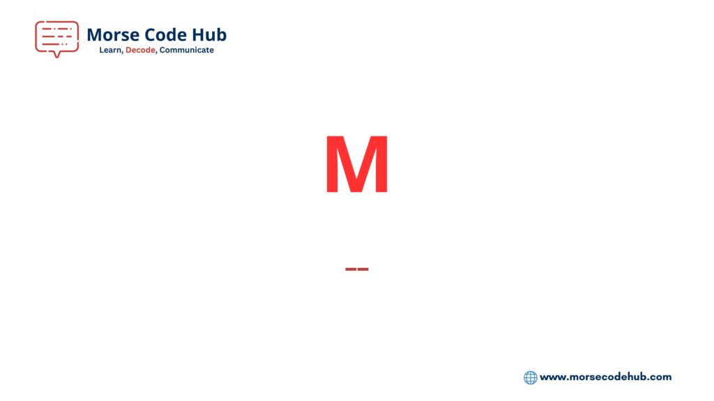 M in Morse Code