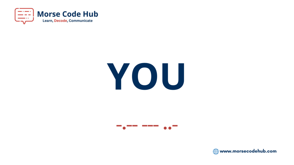 You in Morse Code