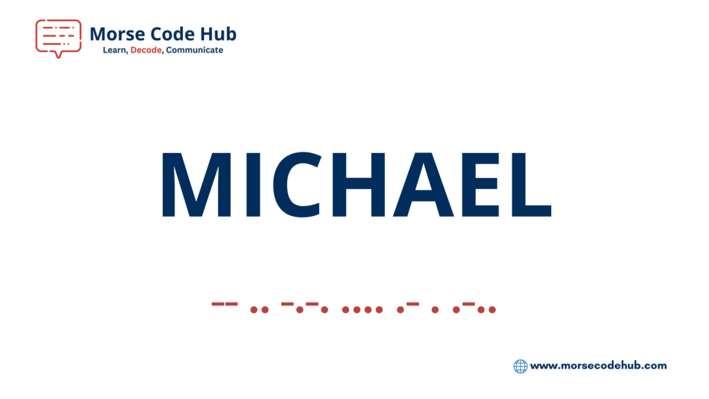 michael in morse code
