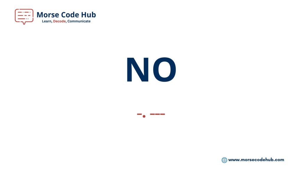 No in Morse Code