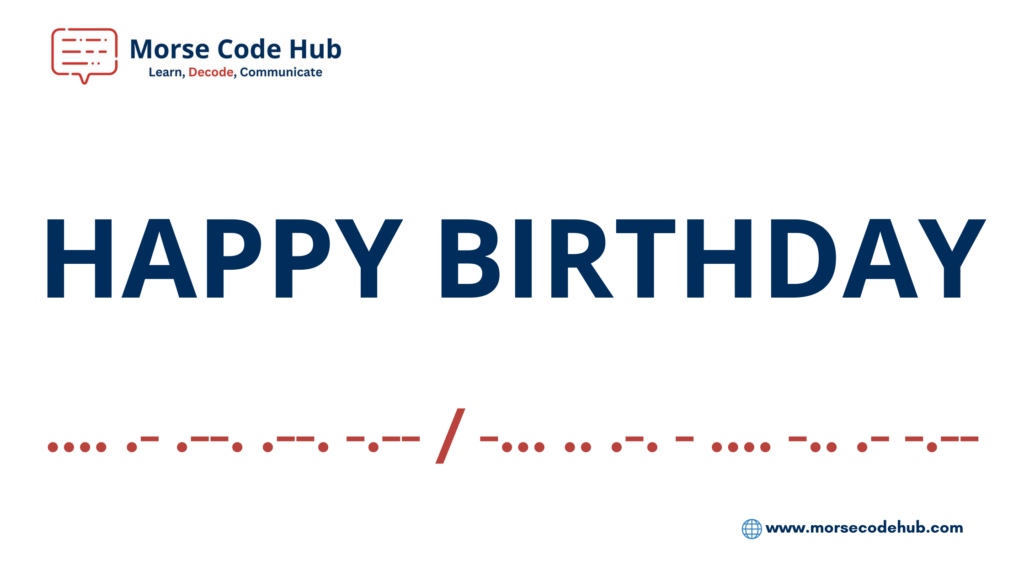 happy birthday in morse code